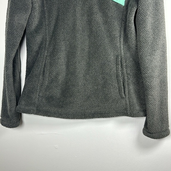 Patagonia Women's Grey Blue Jacket Tool Snap T Fleece Pullover- Size Medium - Picture 2 of 9